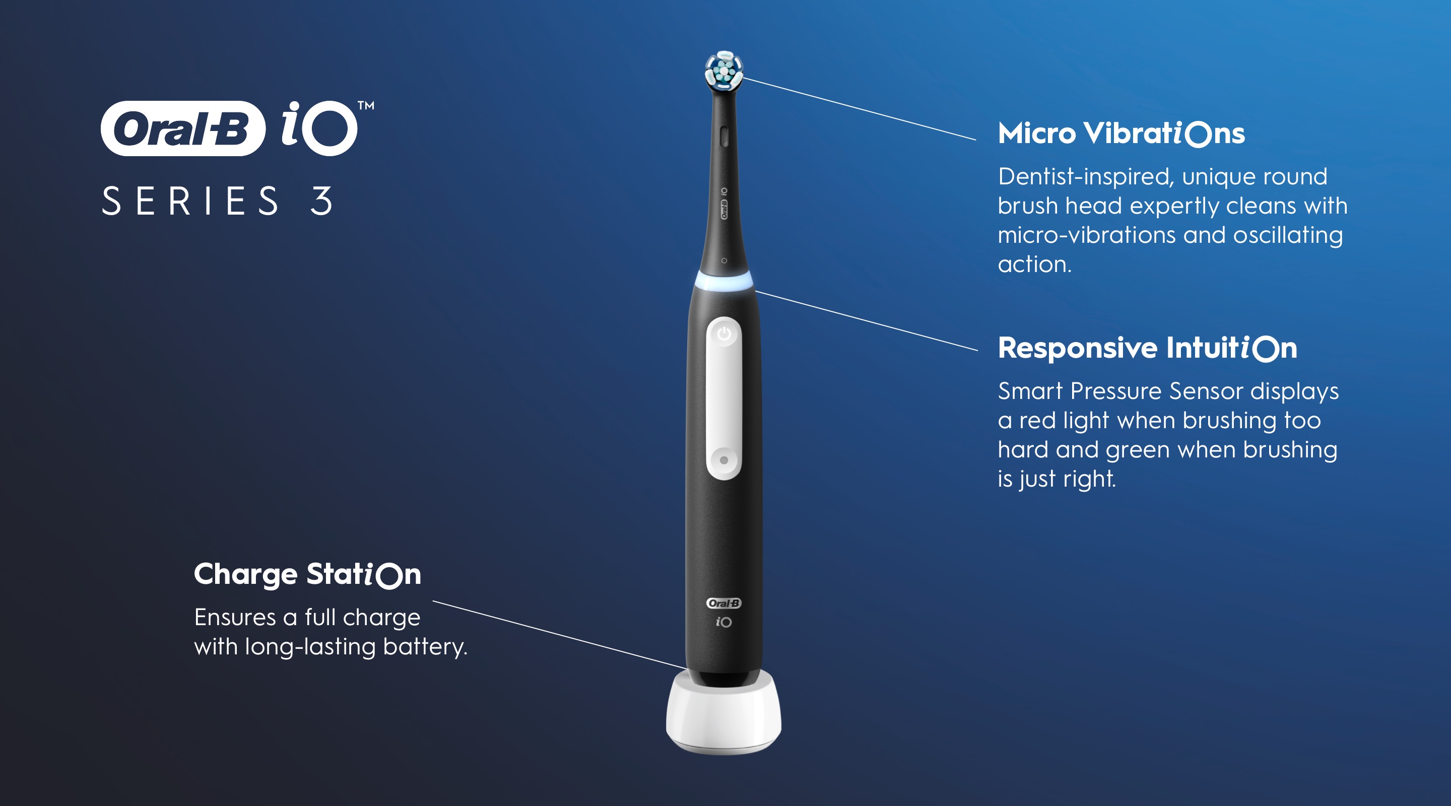 iO Series 3 Rechargeable Electric Toothbrush, Icy Blue